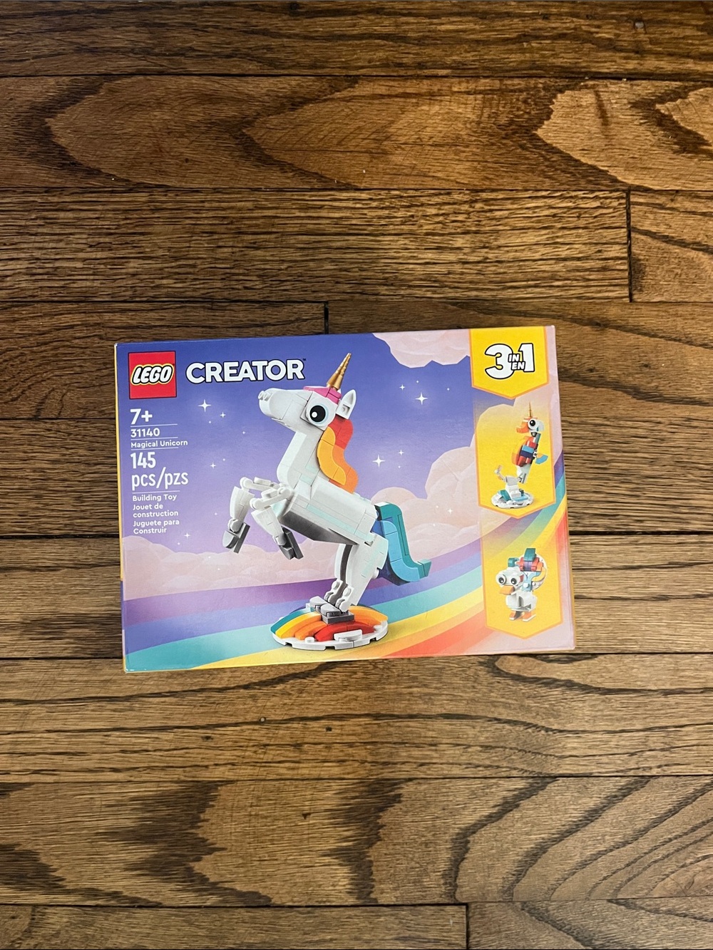 Lego Creator White Unicorn with Rainbow Mane and Tail